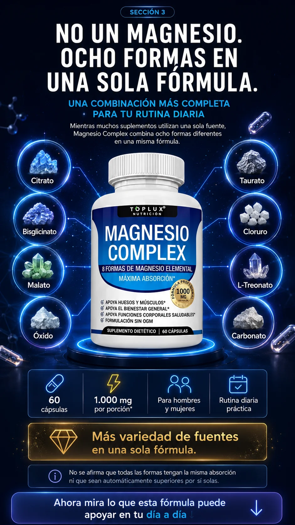 Magnesio Complex 8 en 1 — Máxima absorción y bienestar integral